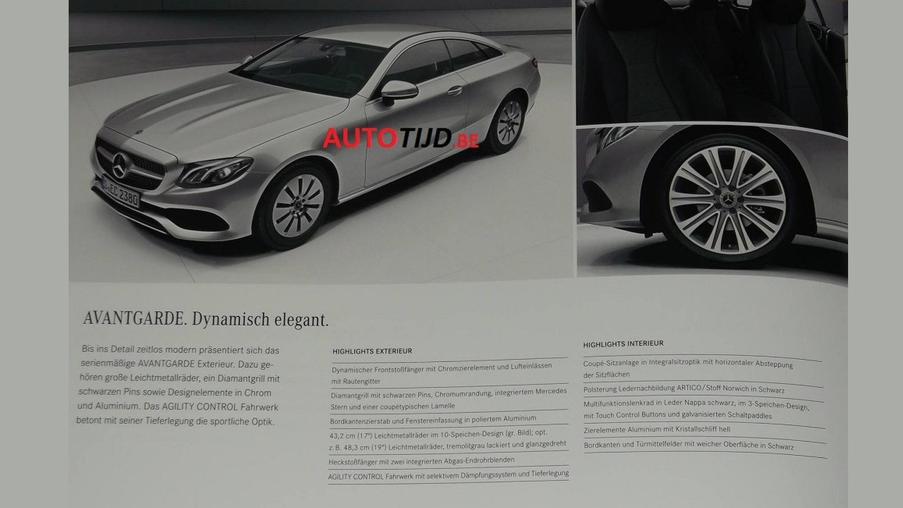 2018 Mercedes E-Class leaked brochure