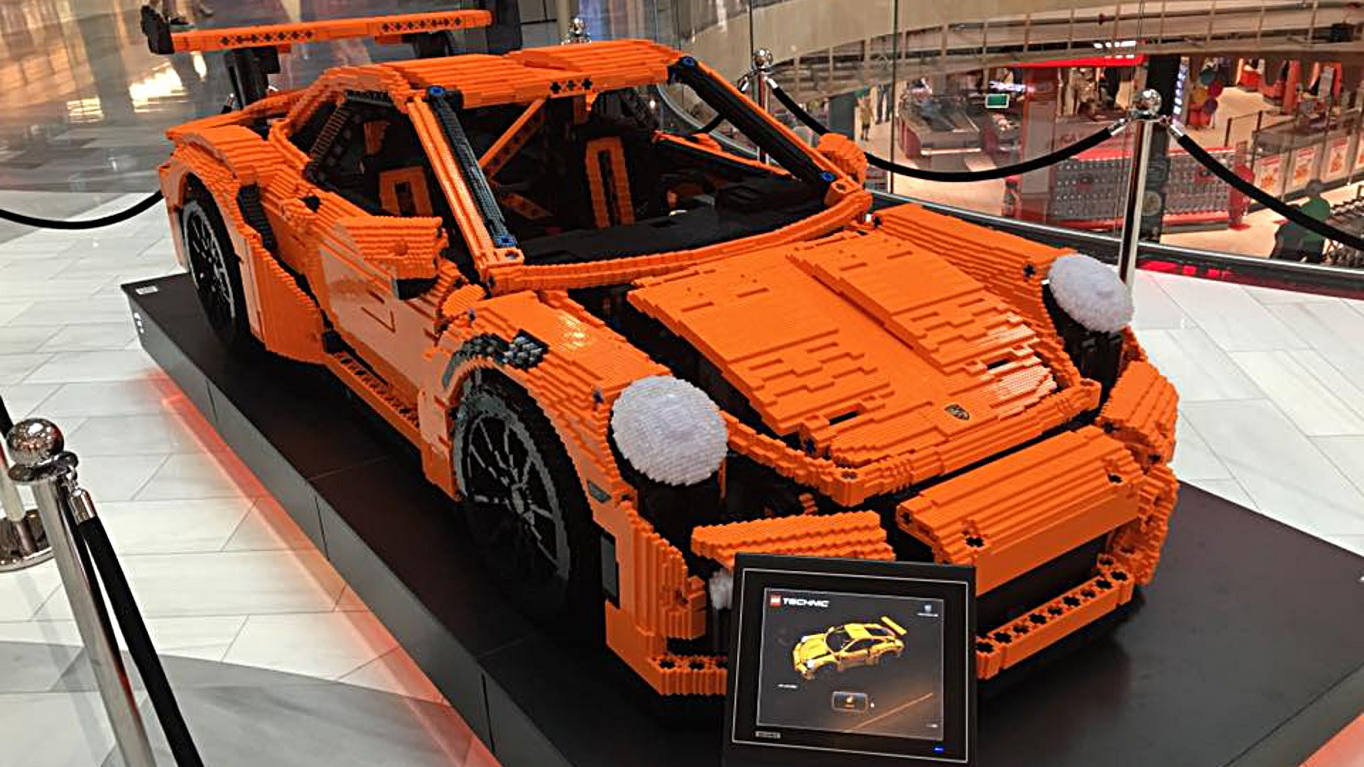 Full-scale Porsche 911 GT3 RS brings a Lego kit to life