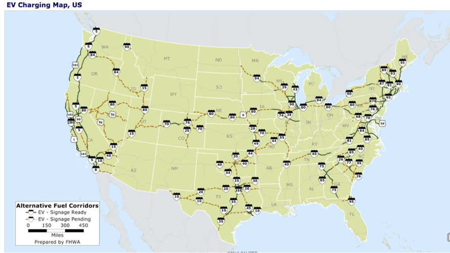 U.S. announces plan to create EV charging corridors all over the country